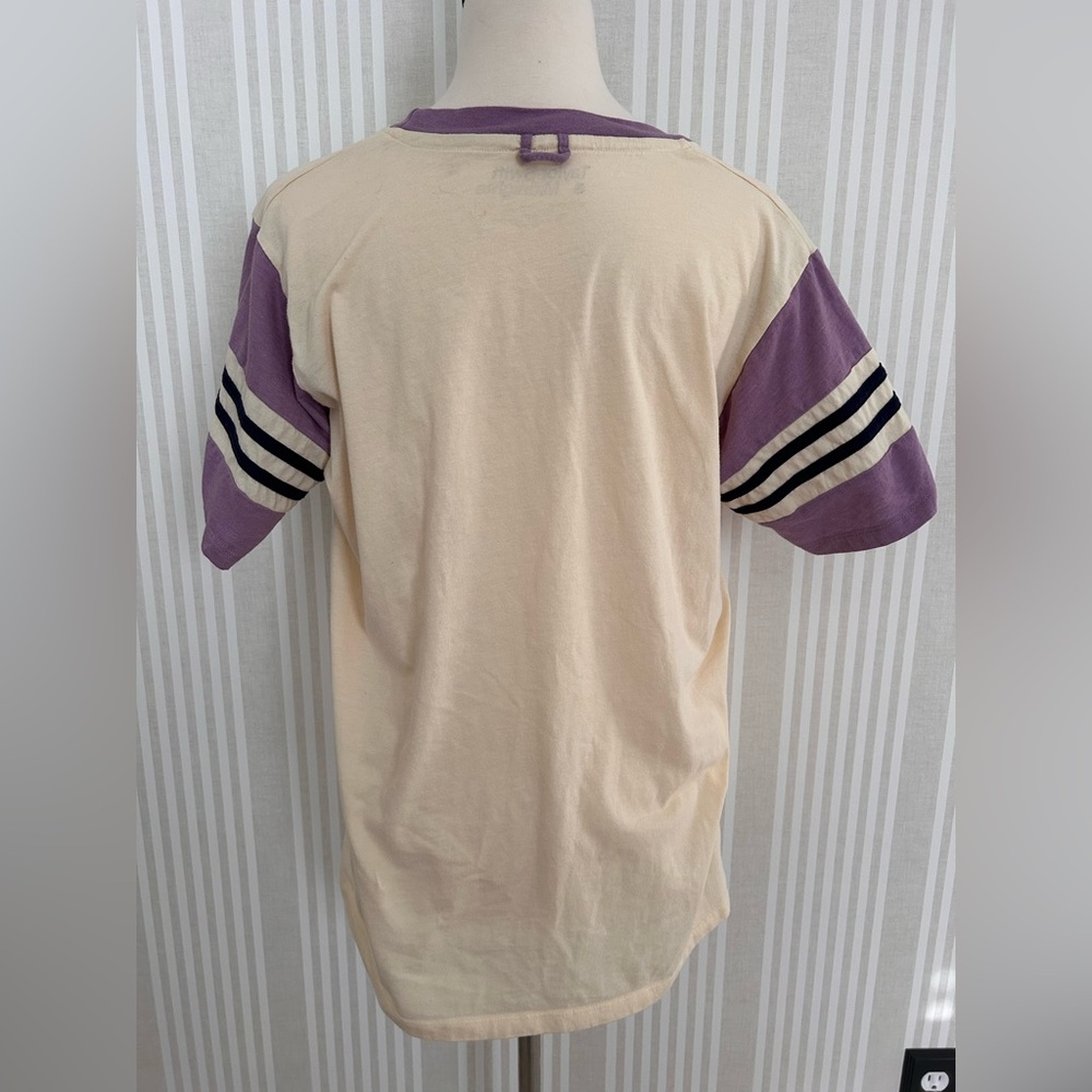 Taylor Swift Meet Me At Midnight Lavender Haze Cream & Purple Ringer Tee - Picture 6 of 9